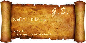 Gaál Dóra névjegykártya