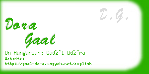 dora gaal business card